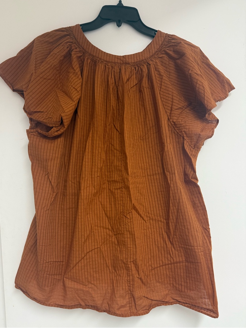 Lane Bryant Burnt Orange Pintuck Peasant Blouse, Size 22/24 - Picture 3 of 8